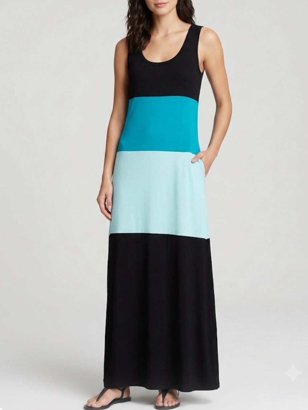 CALVIN KLEIN Colour-Block Maxi Dress
